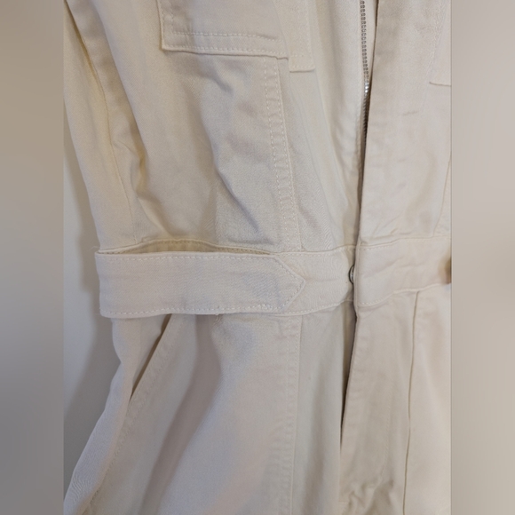 Good American Cream Denim Overalls - Picture 4 of 9